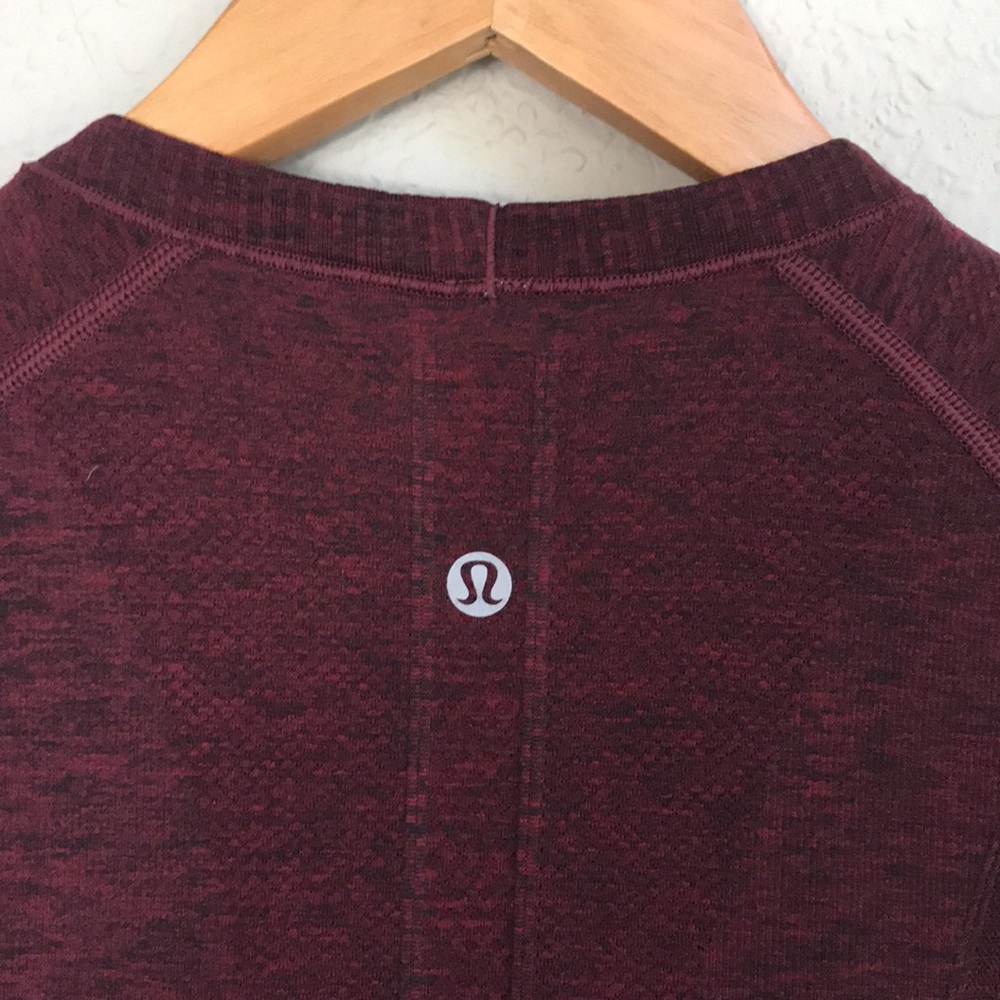 Lululemon Burgundy Swiftly Short Sleeve Top - Picture 8 of 13